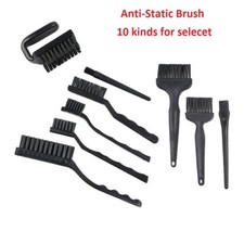 10 Kind Black Plastic Handle ESD Anti-Static Brush For PCB Repair Cleaning