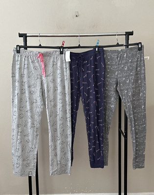 Lot of 3 Jenni by Jennifer Moore Sz M Jogger & Full Length Pajama Pants Bundle