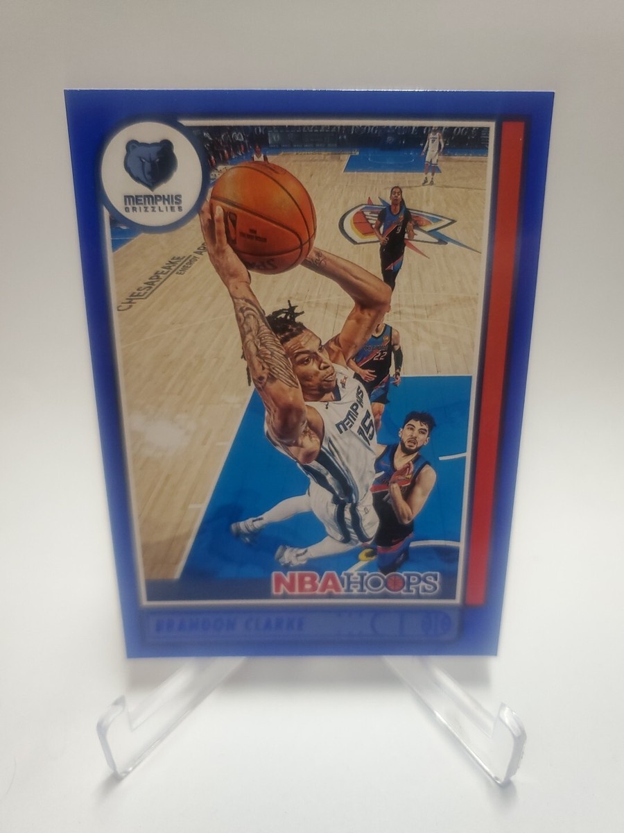 2021-22 Panini NBA Hoops #182 Brandon Clarke Blue Parallel