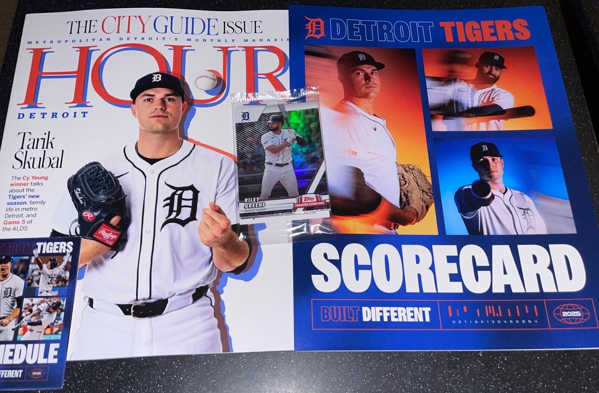 2025 DETROIT TIGERS HOUR MAGAZINE TARIK SKUBAL OPENING DAY
