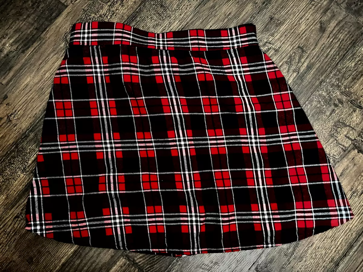 Black and white top plaid skirt 100