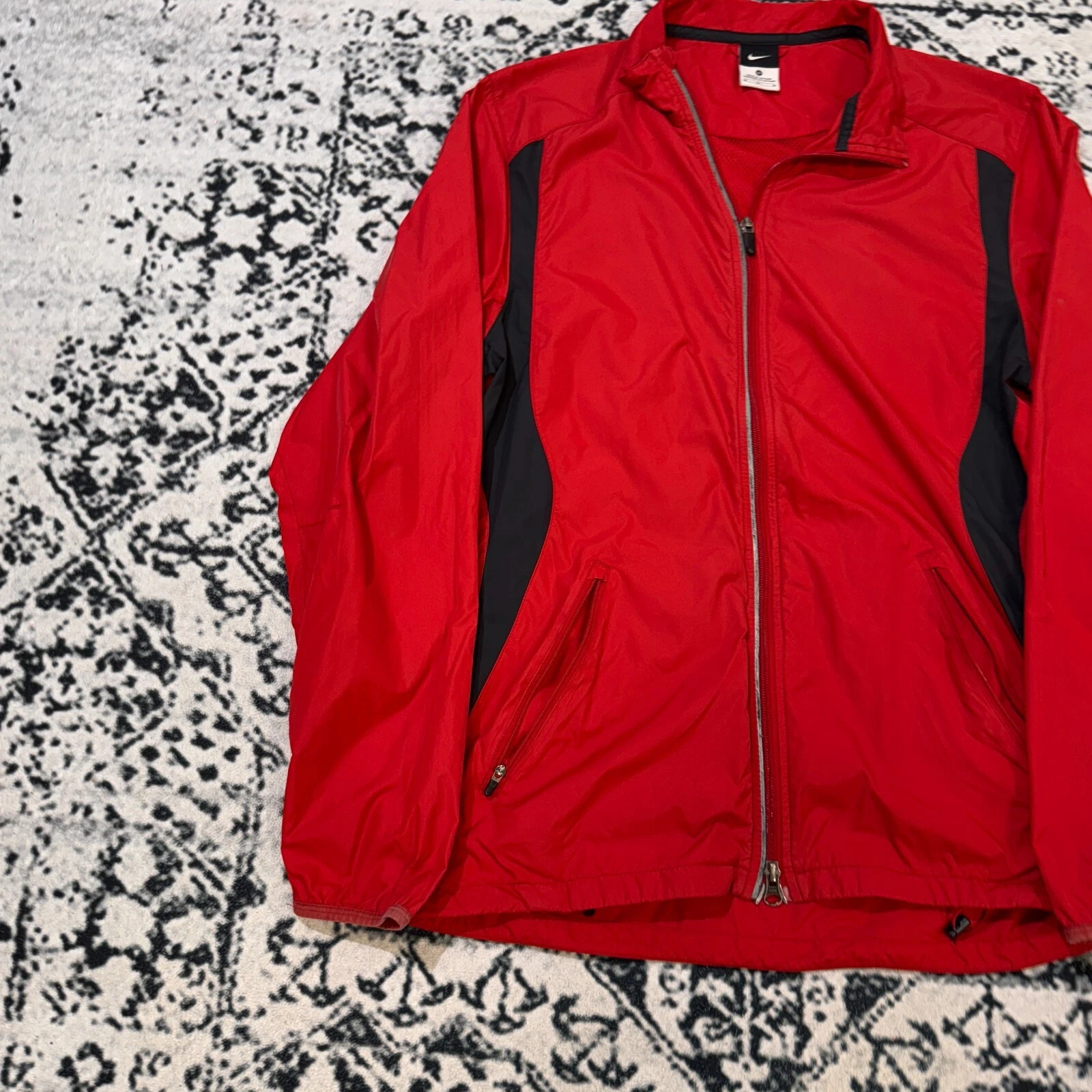 GUCCI Giacca a vento vintage Nike unisex rosso nero nylon taglia M Y2k anni 90 outdoor re