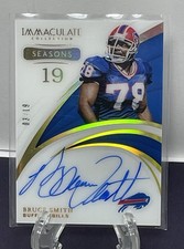 2019 Panini Immaculate Collection 19 Seasons Bruce Smith On Card Auto /19 HOF