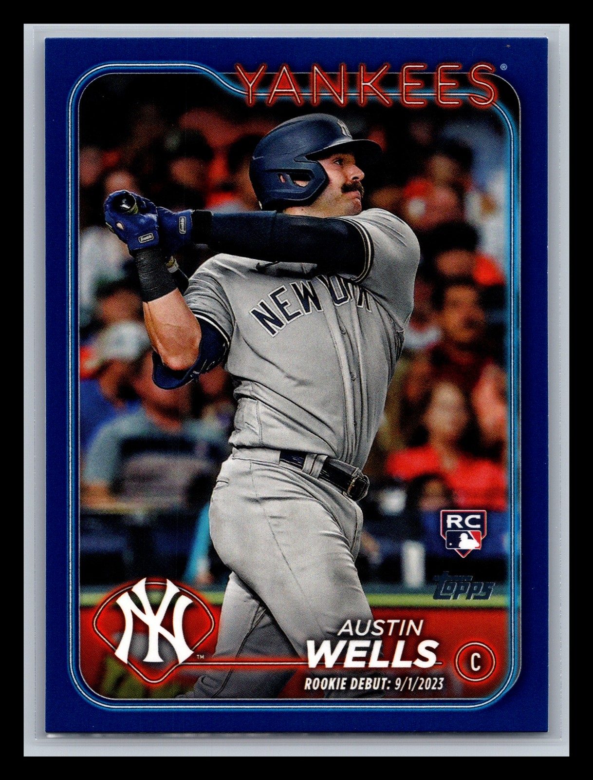 Austin Wells New York Yankees 2024 Topps Update #US325 Royal Blue