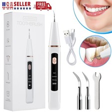 Ultrasonic Electric Tooth Cleaner Tartar Plaque Remover Dental Scaler Tool Kit