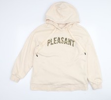 Womens UK Size L Vision Beige Pullover Hoodie