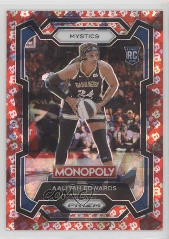 2024 Panini Prizm Monopoly WNBA Free Parking Aaliyah Edwards #13 Rookie RC 1hk7