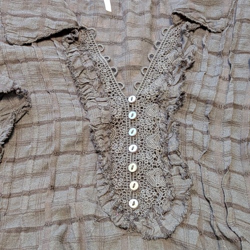 Free People Black Gauze Cotton Elora Eyelet Lace Ruffle Boho Summer Mini Dress - Picture 6 of 6