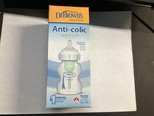 Dr. Brown's Natural Flow Anti-Colic Options Wide-Neck Baby Bottle- 5oz  4F07 