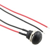 10pcs SPST 12mm Momentary Push Button Switch Waterproof 2 Pin 250V w/ Pre-Wired