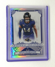 2025 Panini National Treasures Kyle Hamilton Holo Silver 18/35 #8 Ravens