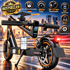 ✅ E-Scooter T-Serie Straßenzulassung 500W App 30-35km Reichweite Doppelbremse