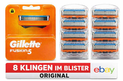 8x Gillette Fusion 5 Klingen Original 2x4er Blister ohne OVP