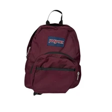 JanSport Half Pint Backpack Mini Purse Maroon Burgundy 12 x 10 x 6