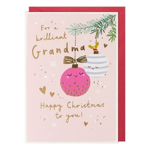 Grandma Christmas Card Brilliant Nan Nanny Grandmother - Cute Festive Xmas Card