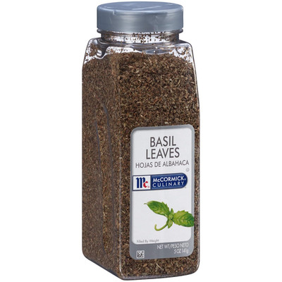 Mccormick Culinary Basil Leaves 5oz Dried Basil for Pasta Pizza and Sauces