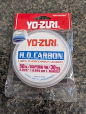 Yo-Zuri HD Carbon Fluorocarbon Leader 50lb 30 Yard R893-DP Disappearing Pink NEW