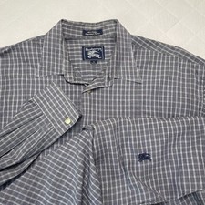 Vintage Burberrys Shirt Men  s XL Button Front Long Sleeve Made In USA Cotton