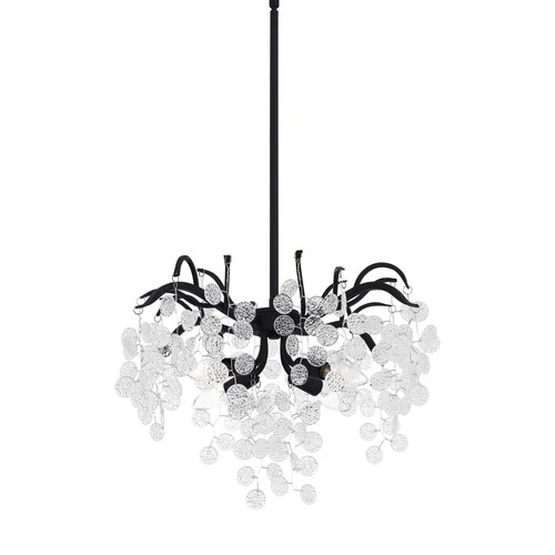 Quoizel MAP2820 Maple 4 Light 22"W Pendant - Black - Picture 1 of 9