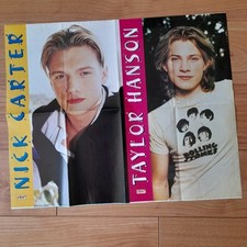 VINTAGE  NICK  CARTER POSTER  +TAYLOR HANSON  BALLO  LUNAPOP
