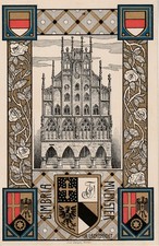Studentika um 1910 Cimbria Münster Studentica Studentenverbindung Couleurkarte