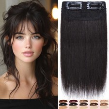 Clip In Real Remy Human Hairpiece Fluffy Patch Extensions Hair Pad Mini Toppers