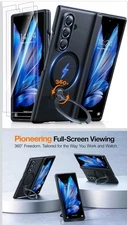 TORRAS 360 Spin Magnetic Stand Case Black for Samsung Galaxy Z Fold 7