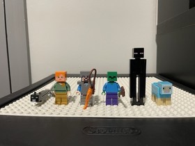 90% Complete Lego Minecraft: The Waterfall Base Set 21156