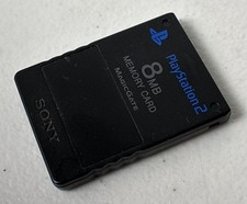 Black Sony Playstation 2 PS2 Original OEM MagicGate 8mb Memory Card Free Ship