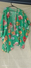 Modern, Floral Medium Green Kimono