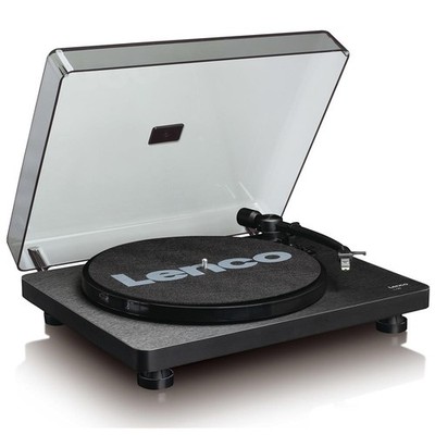 Lenco L-30BK Plattenspieler Riemenantrieb Holzgehäuse USB/PC-Encoding Schwarz