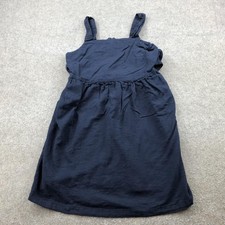 LOFT Outlet Dress Womens 12 Navy Blue Sleeveless Square Neck Short Sundress