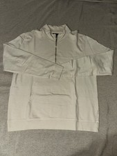 American Giant Beige 1/4-Zip Sweatshirt XL USA Made