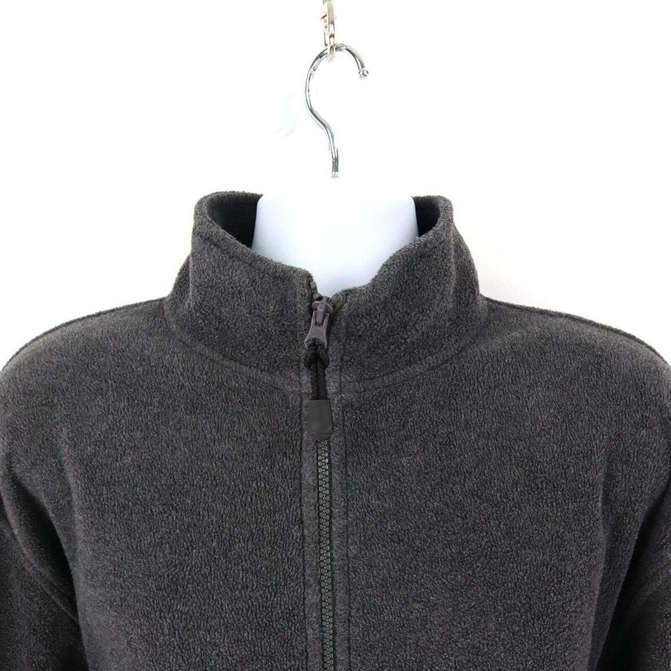 Croft & Barrow C&B Sport Full Zip Fleece Jacket Mens Size M Gray Poly High Neck - Image 4 of 4