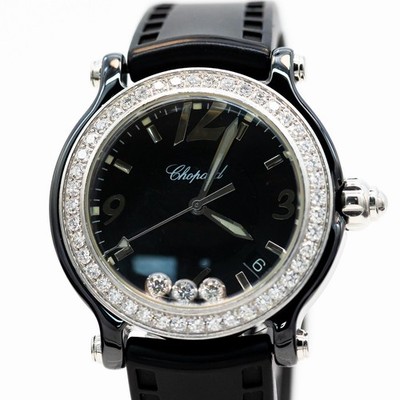 Chopard Happy Sport Uhr Ref. 28/8507 Quarz Stahl Diamanten 38mm