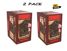 (2 Pack) Legendary Foods Protein Pastry Chocolate Gluten-Free Keto Snack, 4 Bars