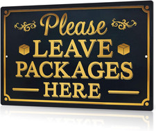 Please Leave Packages Here Metal Signs Package Signs for Delivery Box Package De
