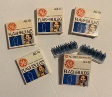 Vintage GENERAL ELECTRIC AG-1B Replacement Flashbulbs 5 Boxes  60 Bulbs