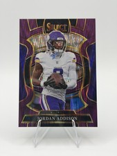 2025 Panini Select Jordan Addison Concourse Purple Prizm Shock /699 Vikings RE2