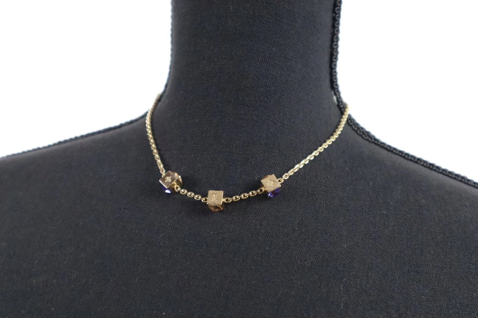 LOUIS VUITTON（LV） Collana gioco d'azzardo LOUIS VUITTON Brassley oro viola Gl1111