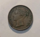 Photo of a 1845 East India Company 1/2 Cent from an eBay listing that sold on May 6, 2026