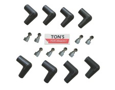 7mm 8mm Ignition Spark Plug Boots Terminals 90 Degree Right Angle Pack Of 8