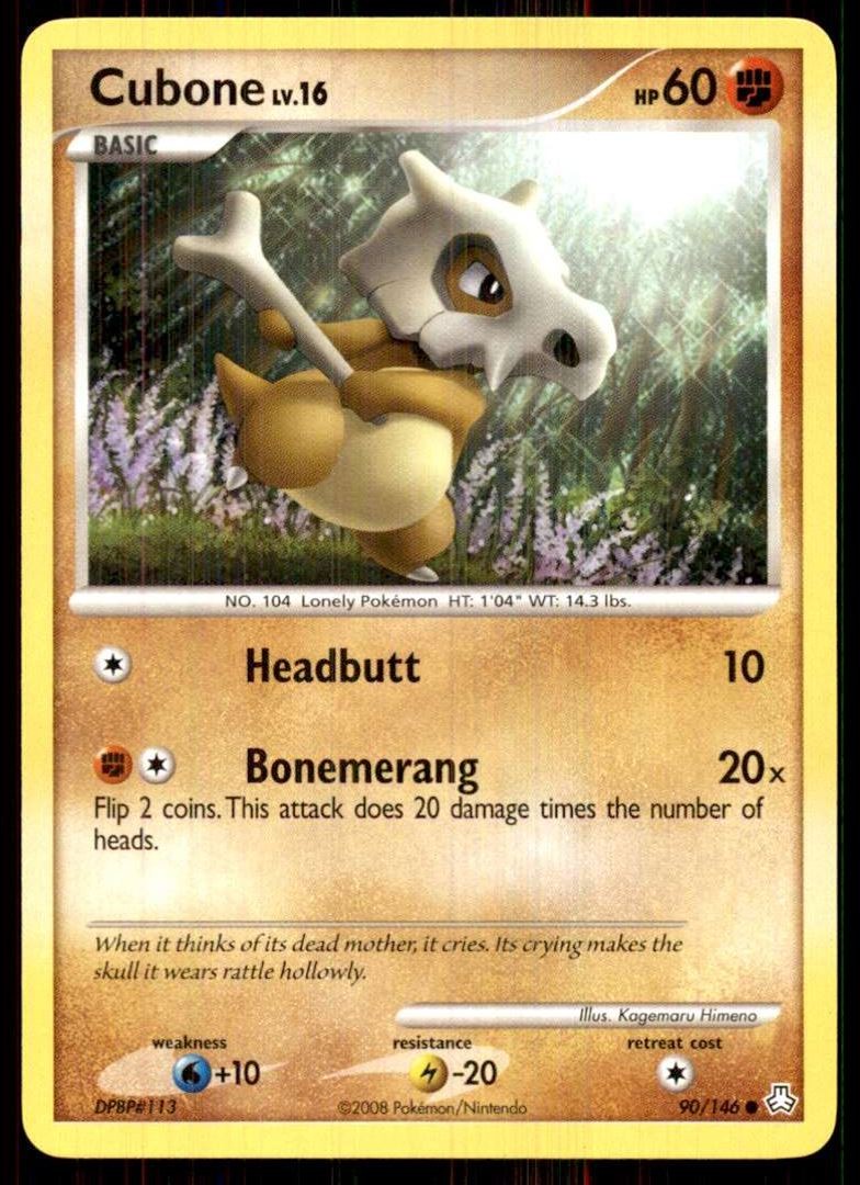 2008 Pokemon Diamond and Pearl Legends Awakened Cubone C #90