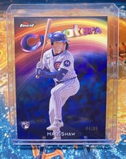 Matt Shaw 2025 Topps Finest Creators Blue Refractor /99 Rookie #C-13 Cubs