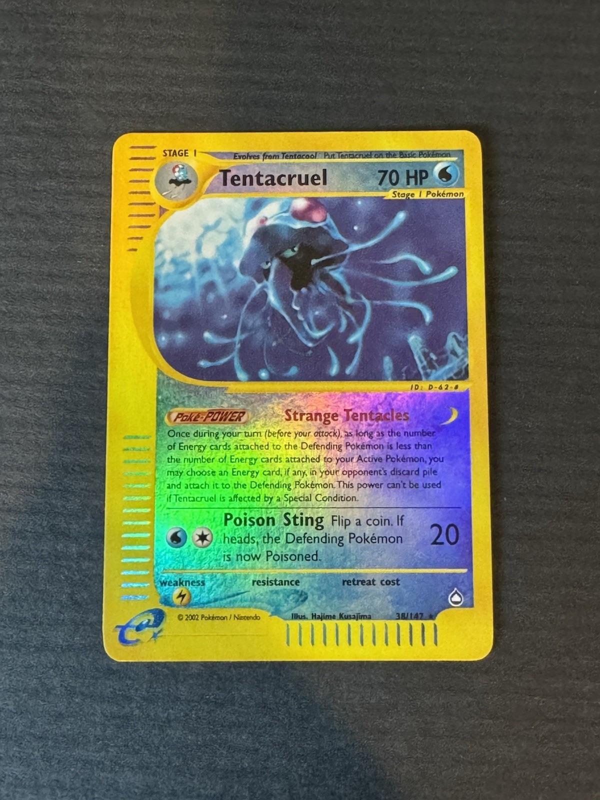 Pokemon Tentacruel 38/147 Aquapolis Non-Holo Rare E-Reader Card LP Condition