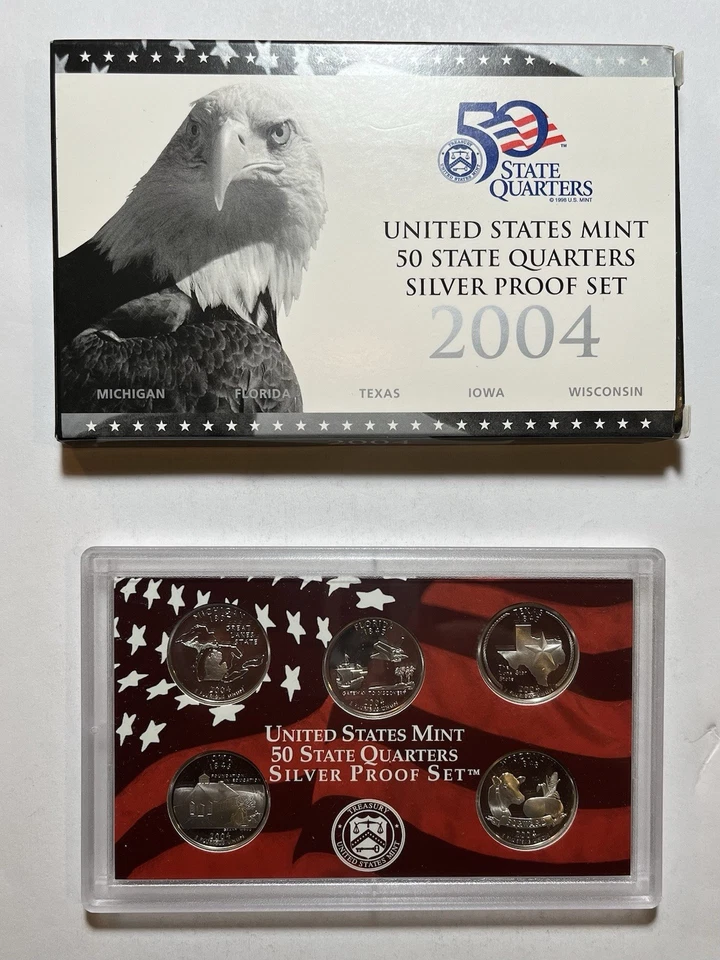 2004 United States Mint 50 State Quarters Silver Proof and Proof Sets - Image 2 of 4