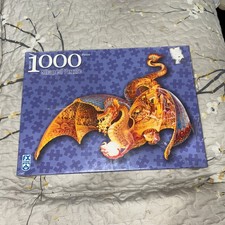 FX Schmid 1000 Piece Fire Dragon Factory Sealed Dragon Shaped Puzzle