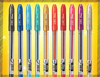 Linc Shine Sparkle Glitzer Farbgelstift für Zuhause Schule Büro (10er Pack)