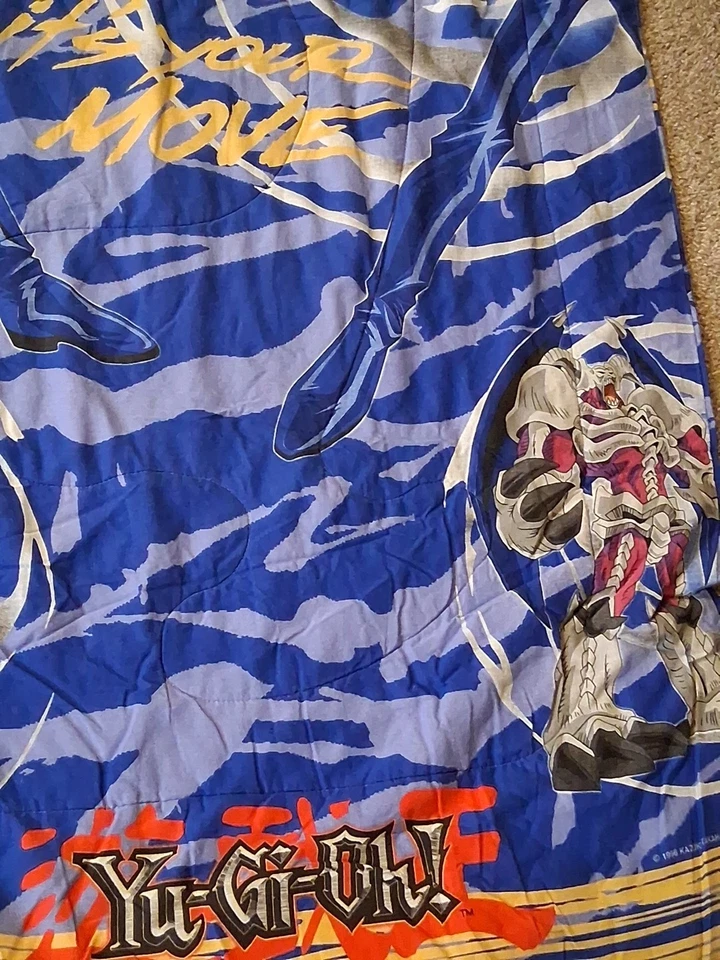 Vintage Yu-Gi-Oh! 1996 Kazuki Takahashi Comforter 86" x 63" Twin/Full - Image 4 of 4