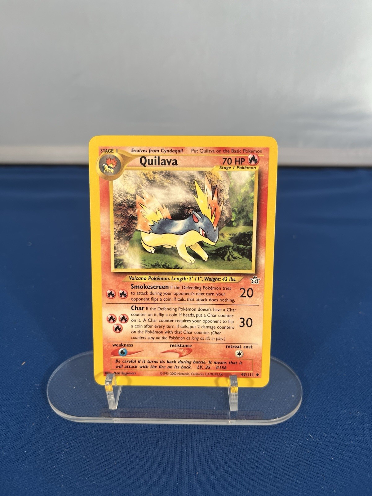 Pokemon TCG Quilava 47/111 Uncommon Card Neo Genesis NM Collectible